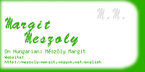 margit meszoly business card